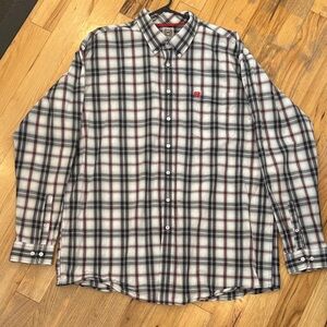 Cinch Men's Red and Black Plaid Button-Down Shirt